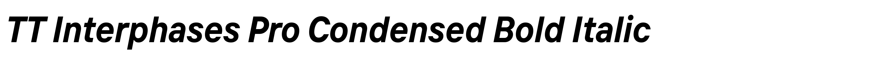 TT Interphases Pro Condensed Bold Italic